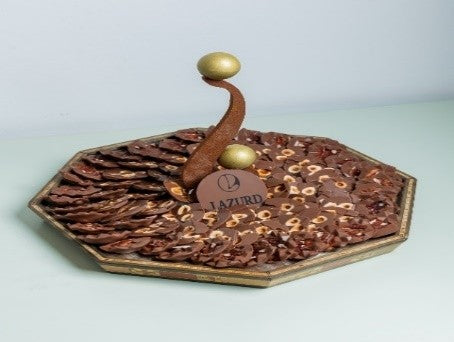 Octagonal Wooden Energy Tray | صينية الإنرجي الخشبية المثمنة
